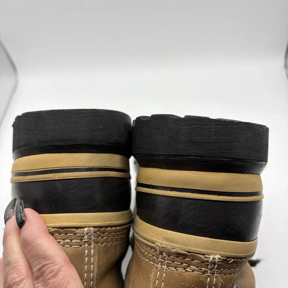 VTG Sorel Caribou Boots Mens 11 Brown Leather Winter Snow Waterproof Made Canada